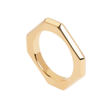 Anillo PDPAOLA Signature Link Plata Baño Oro | AN01-378