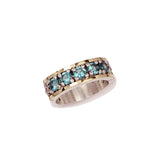 Anillo DELCERRO Oro y Plata Alianza Verde | 11013V