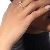 Anillo Messika Move Noa Ciselé en Oro Amarillo y Diamantes | 14482-YG