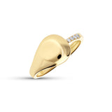 Anillo Gota de oro amarillo 18k con diamantes