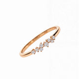 Anillo de Oro Rosa con Diamantes en Línea