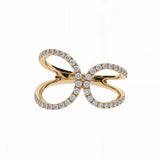 Anillo lazo de diamantes en oro amarillo de 18 kt de joyeria calvo