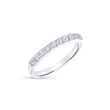 Anillo Media Alianza Oro blanco 18k con 10 diamantes