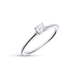 Anillo de Compromiso Solitario Oro Blanco 18k con Diamante