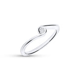 Anillo de Compromiso Solitario Oro Blanco 18k con Diamante