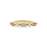Anllo Fino Geométrico Oro Amarillo y Diamantes