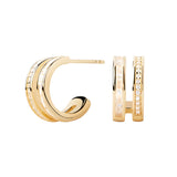 Aros PDPAOLA Bianca Plata Baño Oro | AR01-968-U