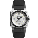 El Bell & Ross BR-03 92 Diver White 42 mm | BR0392-D-WH-ST/SRB