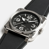 Bell & Ross BR-03 Black Steel 41 mm | BR03A-BL-ST/SRB