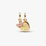 Charm Pandora Colgante Divisible Madre e Hija Rosa | 763766C01