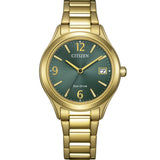 Citizen Of Collection Lady Sporty Dorado Esfera Verde 33,5 mm | FE6122-64X