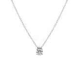 Colgante Diamante Solitario 0,31 cts en Oro Blanco