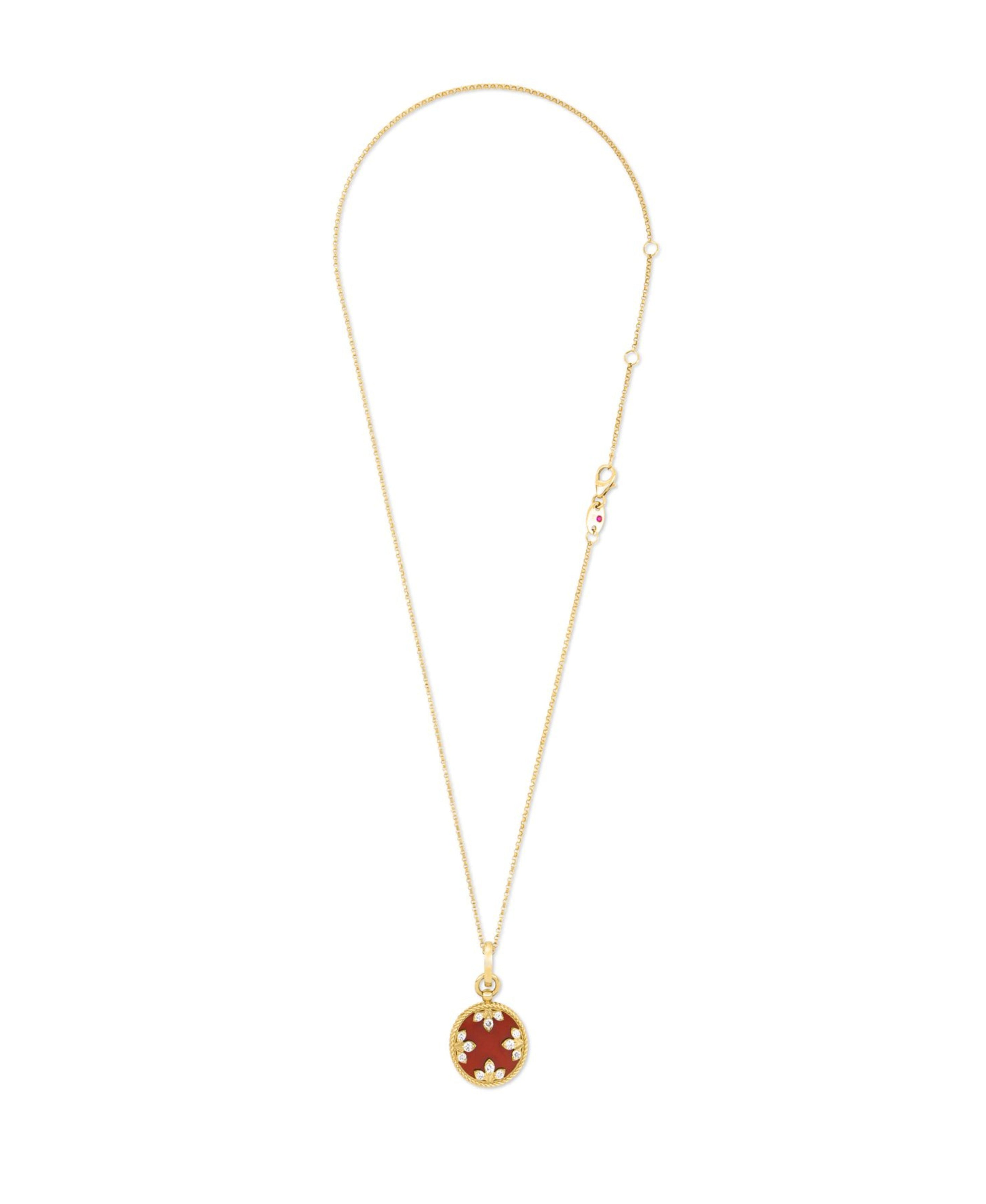 Colgante Venetian Medallions Roberto Coin en Oro Amarillo con Ágata roja y diamantes - ADV888CL2411_Y_045.00_05