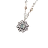 Collar DELCERRO Rayos Oro y Plata Espinela Cabujón | 10837