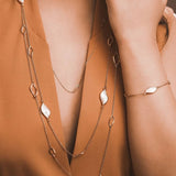 Collar Mattioli Navettes Sautoir Con Madre Perla En Oro Rosa | MGI75051R