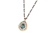 Collar Agnés DELCERRO Plata Piedra Verde | 11042V