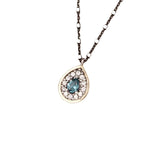 Collar Agnés DELCERRO Plata Piedra Gris | 11042G