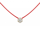 Collar Illusion Diamante de Redline Oro Amarillo Hilo Rojo