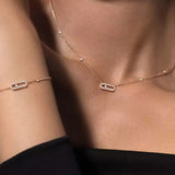 Collar Messika Move Uno Pavé Oro Rosa | 04708-PG