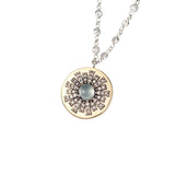 Collar DELCERRO Rayos Oro y Plata Espinela Cabujón | 10836