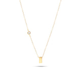 Collar con Motivo Geométrico con Diamante en Oro Amarillo