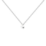 Collar Solitario Joy PDPAOLA Plata con Baño de Rodio y Circonita Blanca | CO01-599-U
