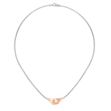 Collar Bicolor Menottes Dinh Van R12 en Plata y Oro Rosa - 652505