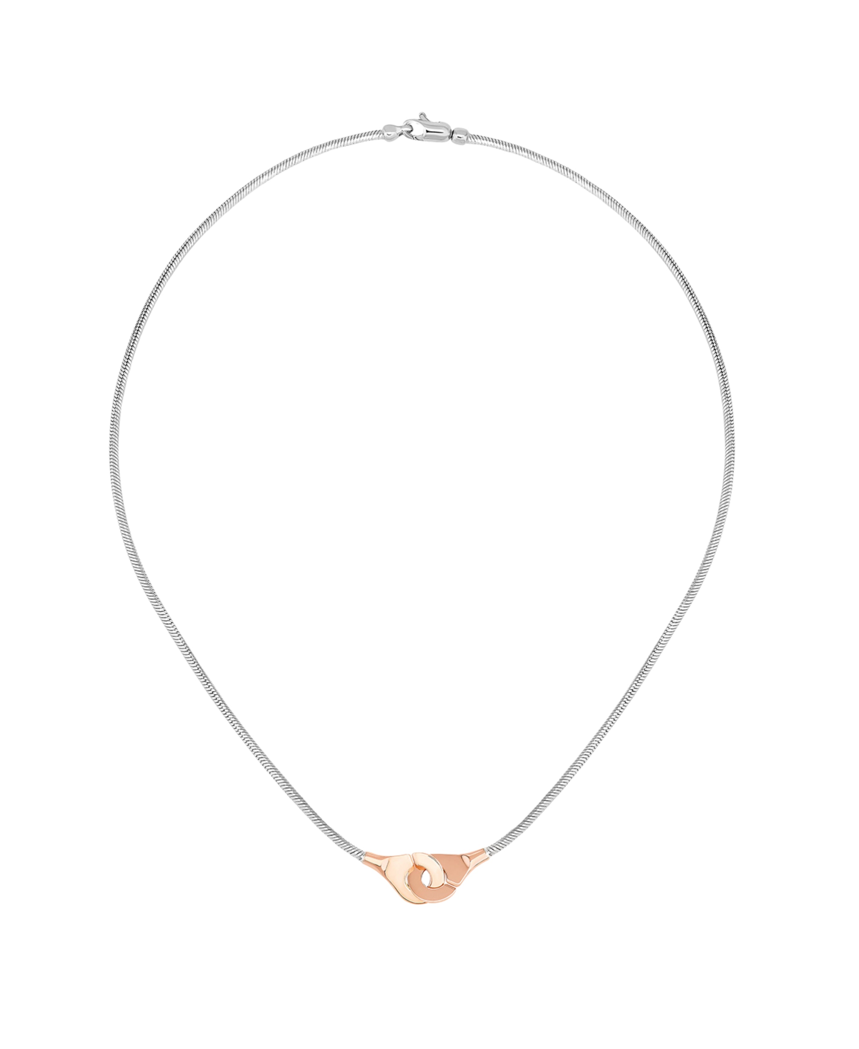 Collar Bicolor Menottes Dinh Van R12 en Plata y Oro Rosa - 652505