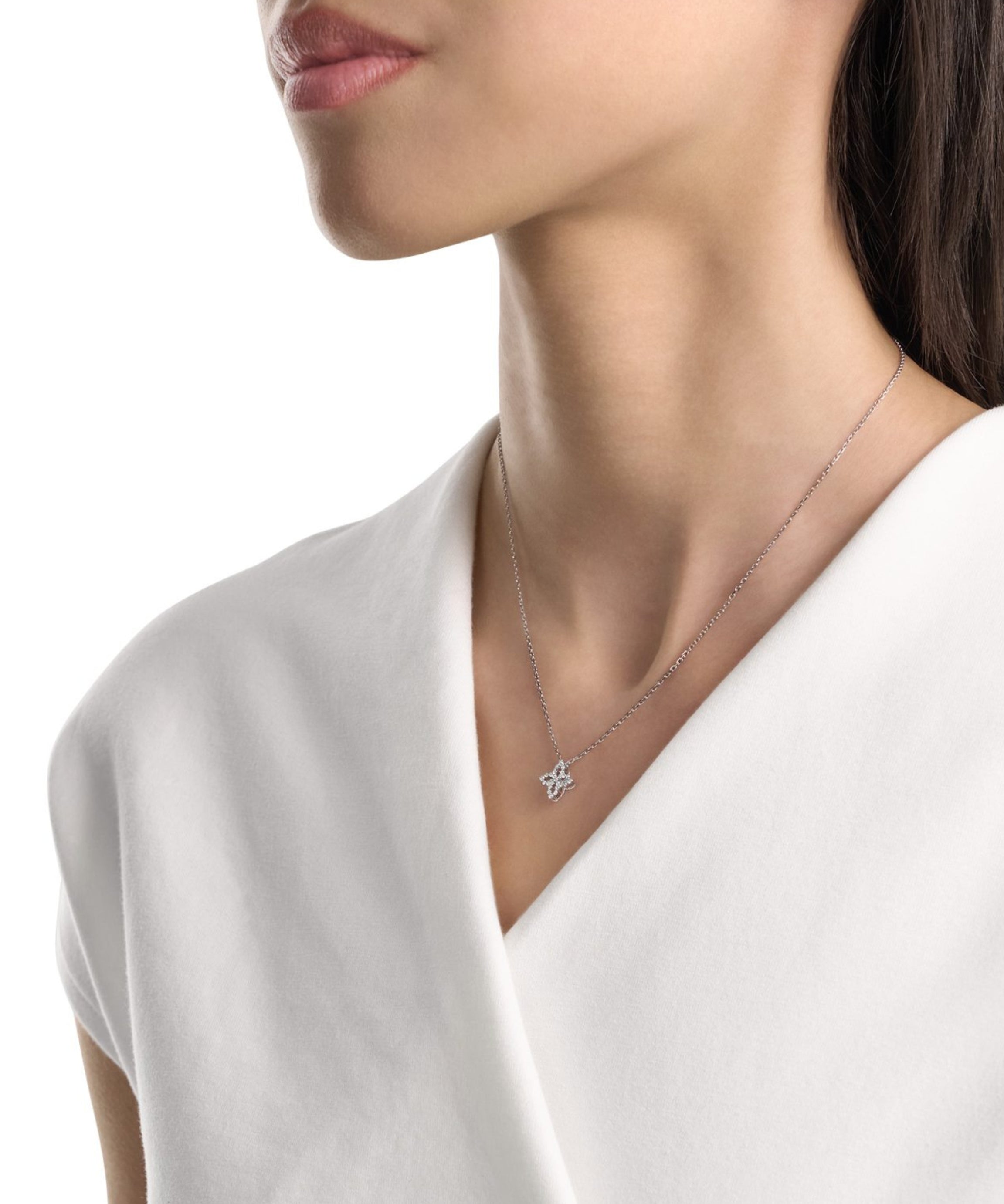 Collar Diamond Princess Carousel en Oro Blanco y Diamantes - ADR888CL2572_W_045.00