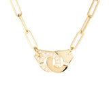 Collar Menottes Dinh Van R12 Oro Amarillo y Diamantes - 652211