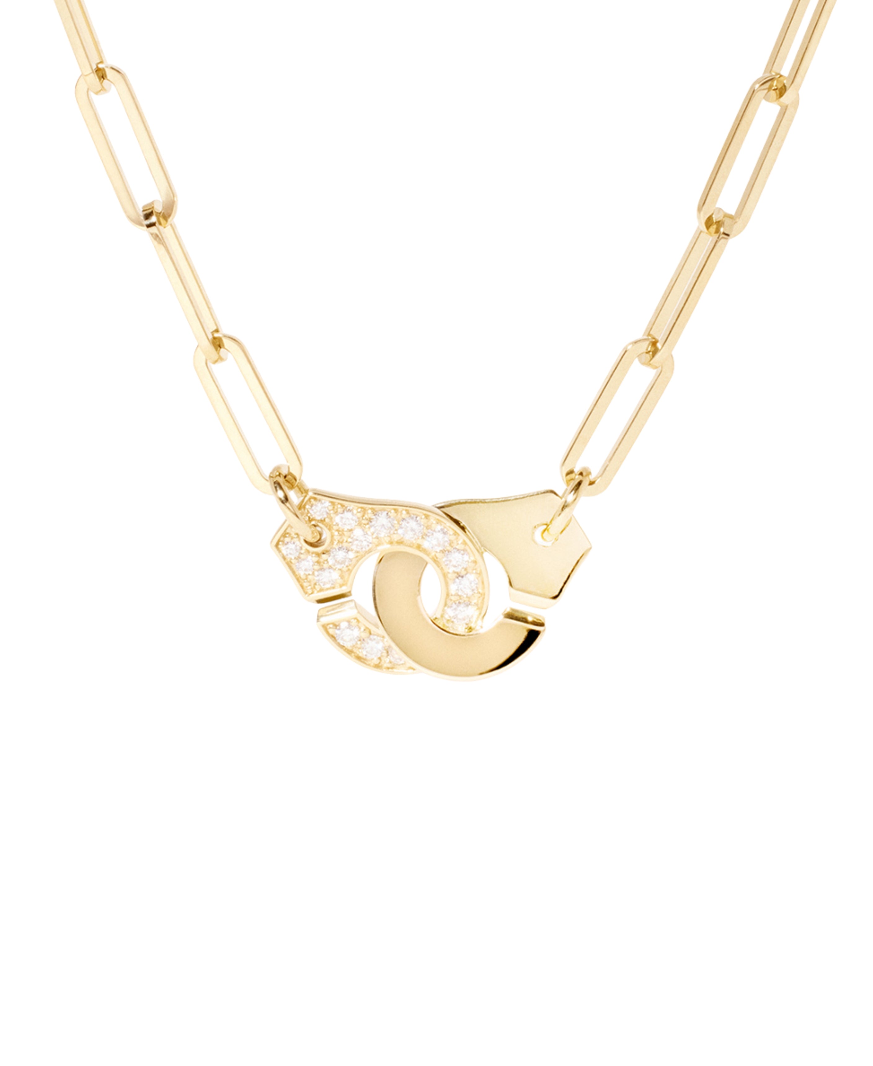 Collar Menottes Dinh Van R12 Oro Amarillo y Diamantes - 652211