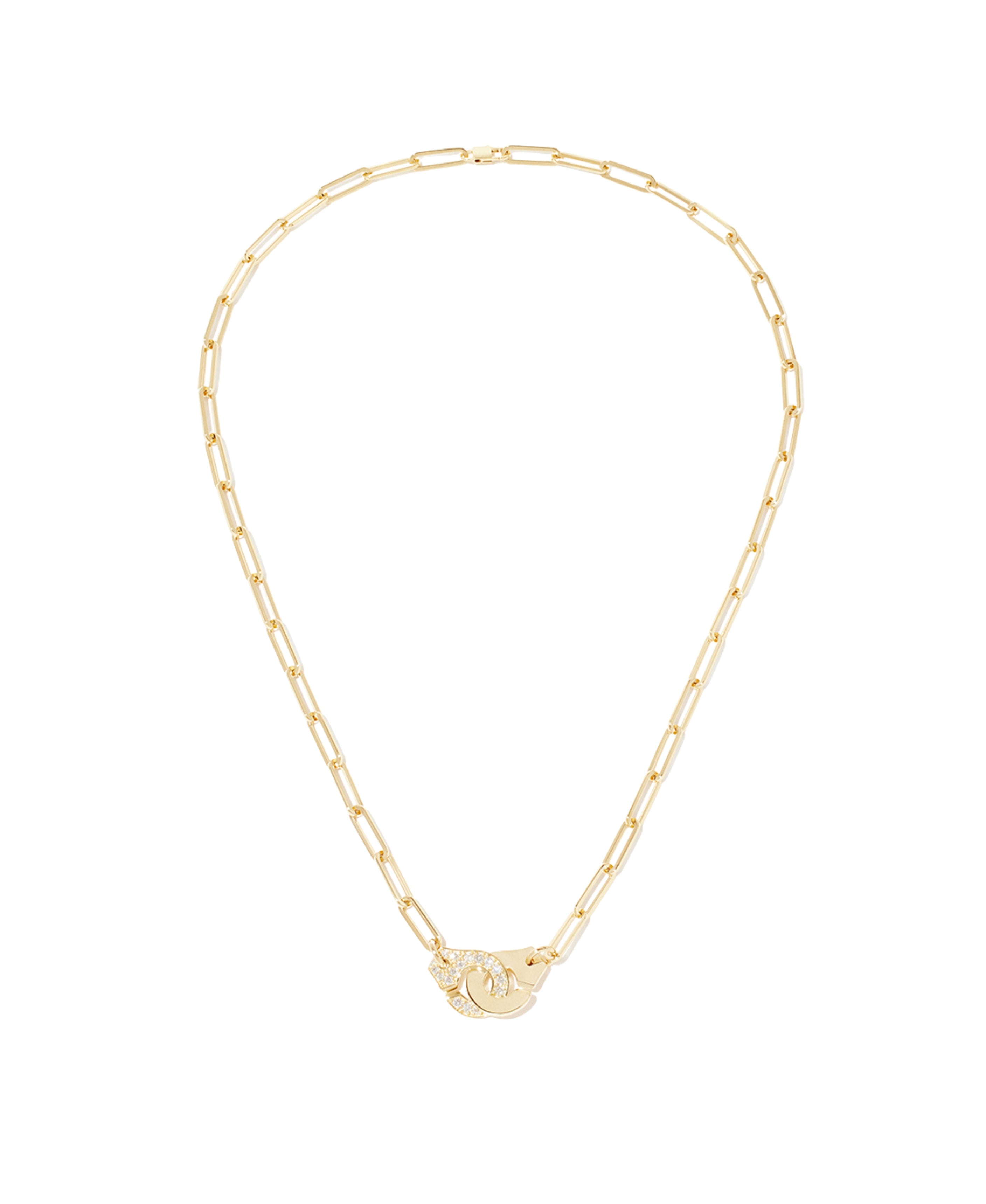 Collar Menottes Dinh Van R12 Oro Amarillo y Diamantes - 652211