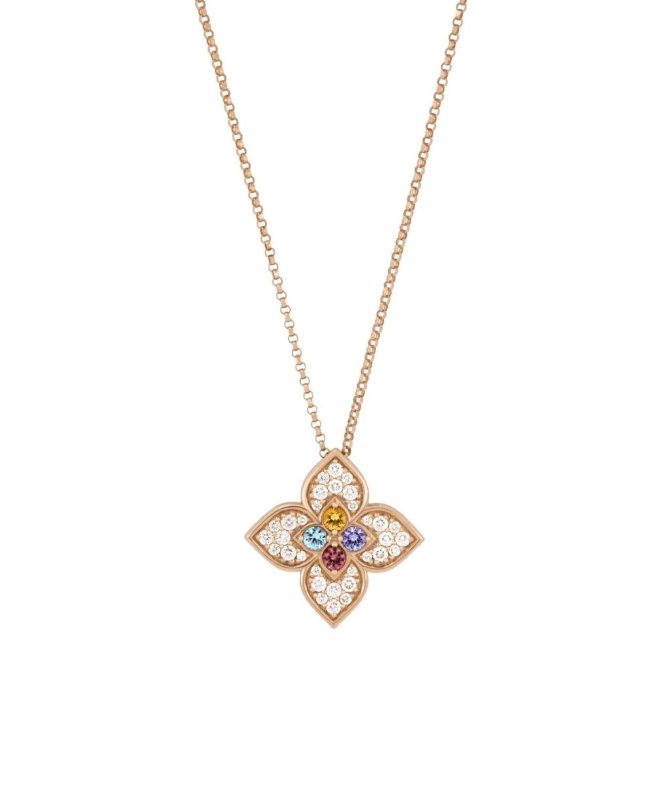 Collar Venetian Princess en oro rosa de 18 quilates con piedras preciosas y diamantes