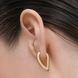 Pendientes de Aro Vento Mini PDPAOLA Plata con Baño de Oro 18K | AR01-G25-U