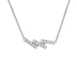 Collar Skyline Oro Blanco y Diamantes