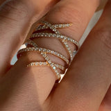 Anillo Loulou doble oro blanco