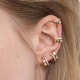 Pendientes Al Di Là Oro Rosa y Diamantes