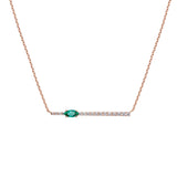 Collar Spike Jardín de Aire Oro Rosa Diamantes y Esmeralda