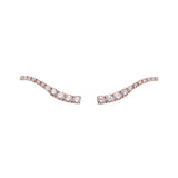 Pendientes Sasa Crawler Oro Rosa y Diamante