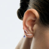 Pendientes Sasa Crawler Oro Rosa y Diamante