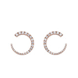 Pendientes Sasa Circulares M Oro Rosa y Diamantes