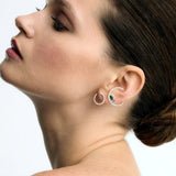 Pendientes Sasa Circulares M Oro Rosa y Diamantes