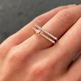 Anillo Herité Doble Oro Rosa y Diamantes