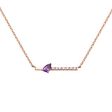 Collar Herité Oro Rosa y Amatista