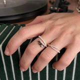 Anillo Saudade Oro Rosa y Diamantes