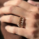 Anillo Peak Palace Riviere Oro Rosa