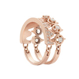 Anillo Peak Palace Riviere Oro Rosa