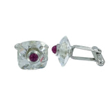 Gemelos Antora Cristal Transparente Jade Rosa | 389PGE408