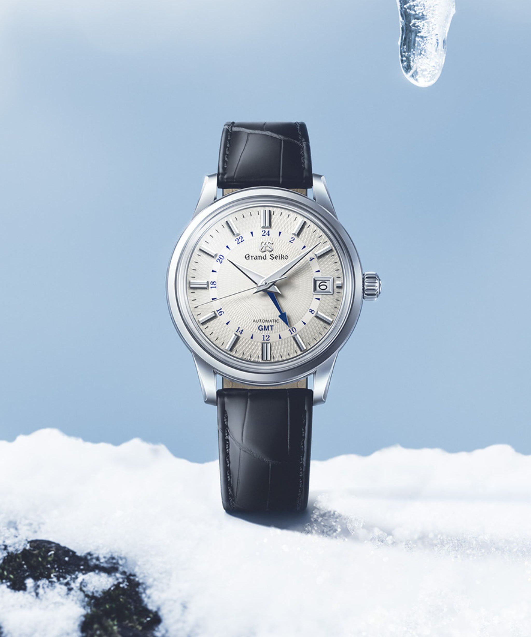 Grand Seiko Elegance Snowdrop GMT Blanco Acero 39,5mm | SBGM255G