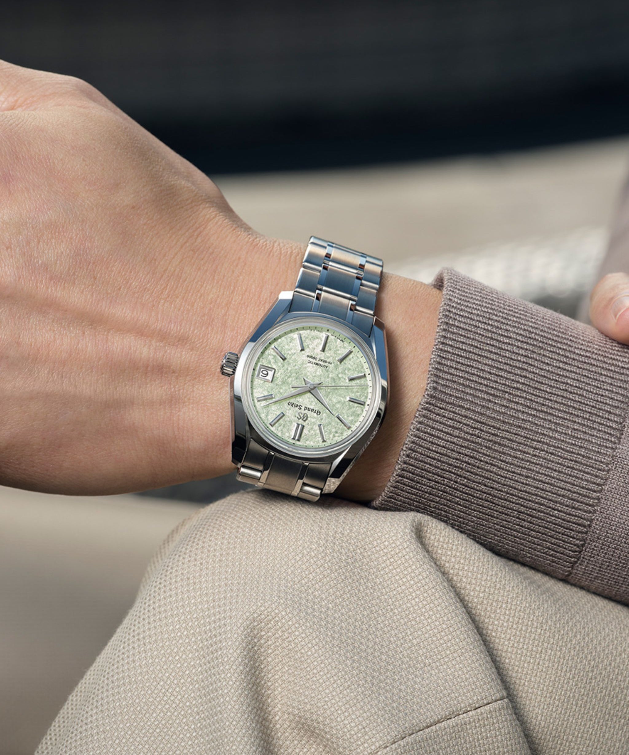 Grand Seiko Heritage Hi-Beat Sakura-Wakaba Verde Titanio 38 mm | SBGH343G